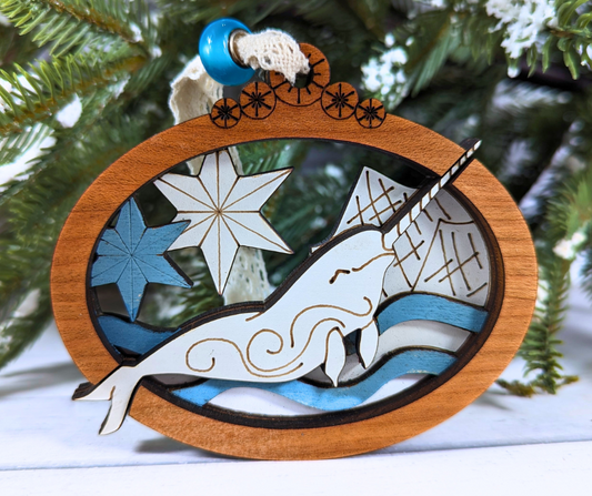 Wild Animal Christmas Ornaments - Narwhal