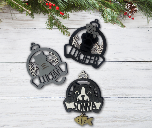 Personalized Cat Ornaments