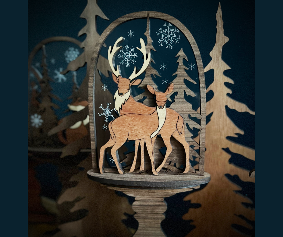 Woodland Animals Winter and Holiday Display (Single or Multiple)