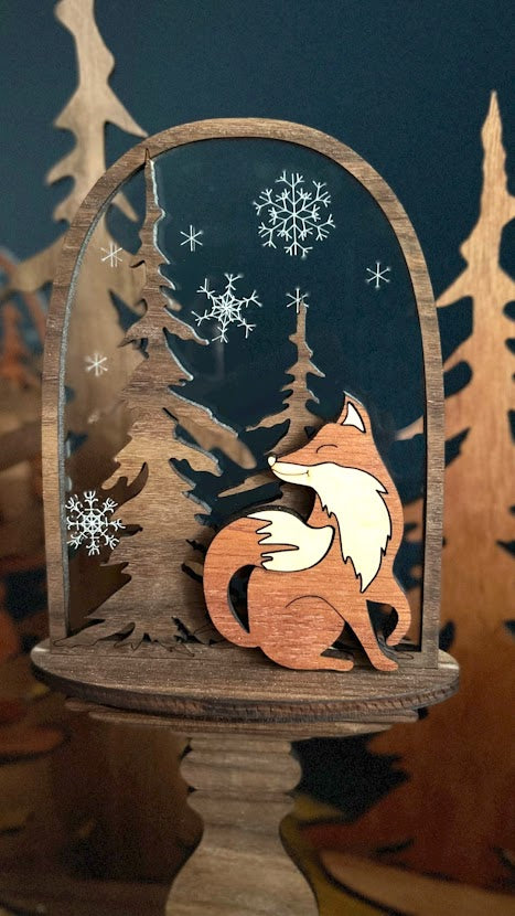 Woodland Animals Winter and Holiday Display (Single or Multiple)