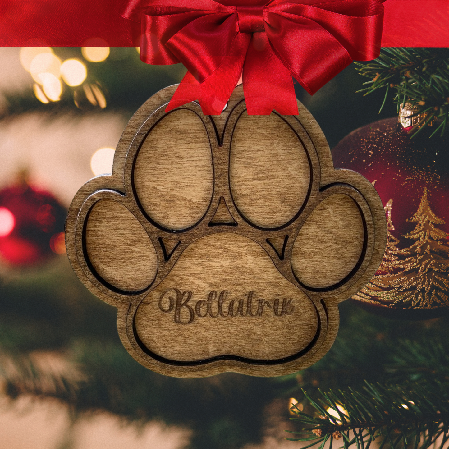 Personalized Paw Print Ornament