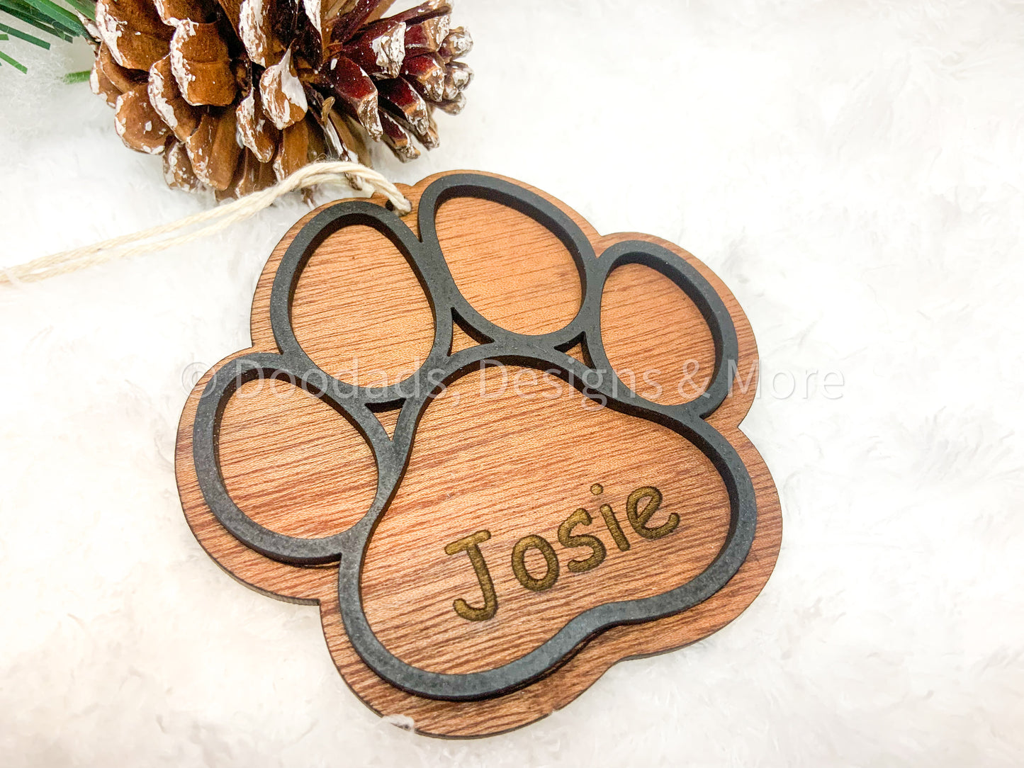 Personalized Paw Print Ornament