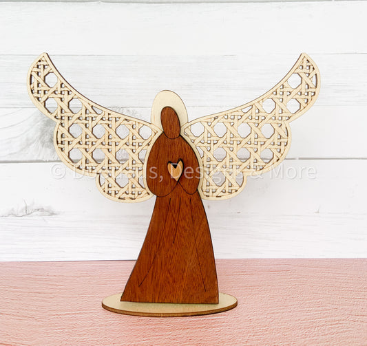 A Mother's Love Three-Layer Cane Weave Angel