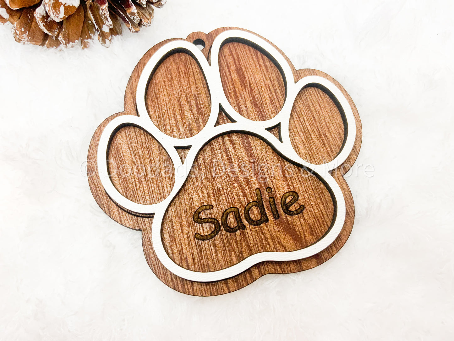 Personalized Paw Print Ornament